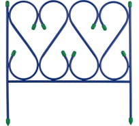 Заборчик волнистый КЭС стальной, 5 секций 450x450 мм, синий 20540010