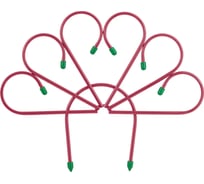 Заборчик веерный КЭС стальной, 5 секций 530x450 мм, бордовый 20540005