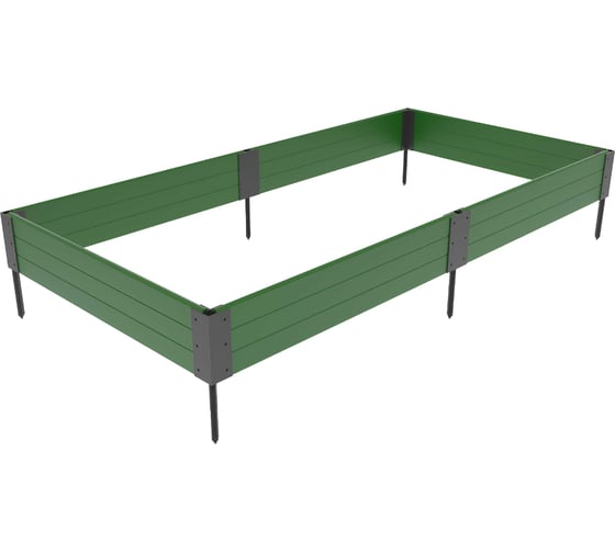 Грядка пластиковая Gidrolica Plant 207x74x16 см, зеленая 7100 1