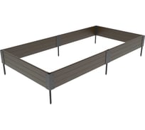 Грядка пластиковая Gidrolica Plant 207x74x16 см, коричневая 7200