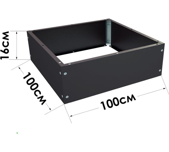 Садовая клумба Благо 1x1 м, квадрат, коричневая 86521