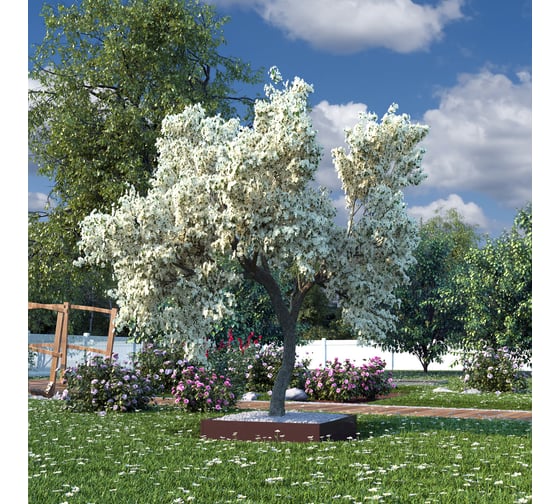 Садовая клумба Благо 1x1 м, квадрат, коричневая 86521