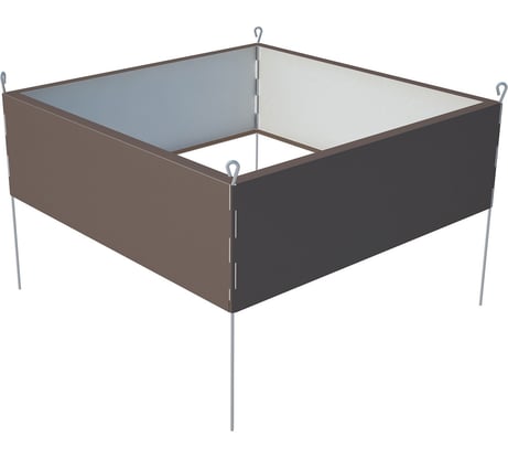 Модульная садовая клумба на петлях Благо 0.5 м, коричневая 86646