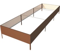 Оцинкованная грядка Благо 1x2 м, коричневая, высокая 93879