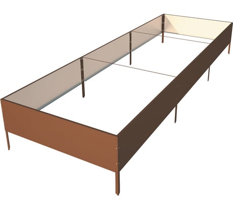 Оцинкованная грядка Благо 1x2 м, коричневая, высокая 93879