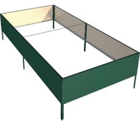 Оцинкованная грядка Благо 0.7x2 м, зеленая 93872