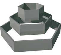 Садовая клумба Благо шестиугольник, серая 93569