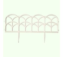 Ограждение садовое ПОЛИМЕРСАД Забор декоративный №10, белое, уп. 24 шт, ПС-ЗД10-бел-24
