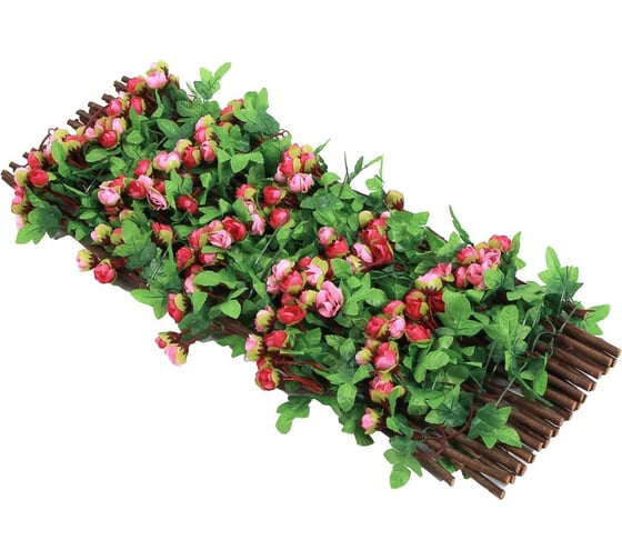 Изгородь с розами Inbloom 0.43x2 м, дерево, пластик 172-108