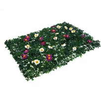 Изгородь искусственная Inbloom Полевые цветы белые/фиолетовые, 60x40 см, PE 419-010