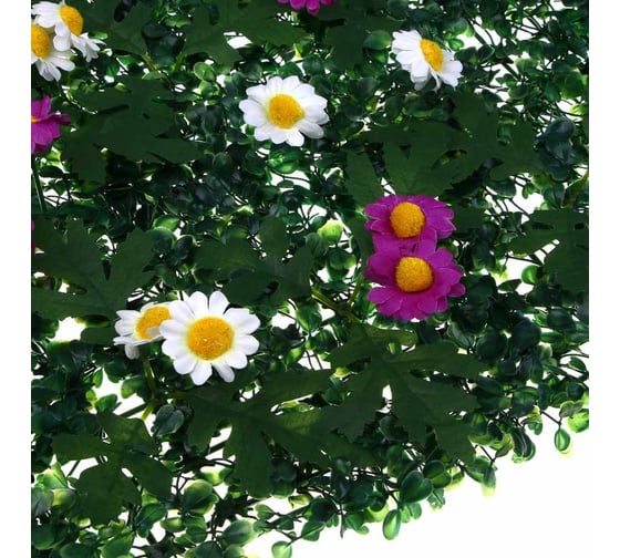 Изгородь искусственная Inbloom Полевые цветы белые/фиолетовые, 60x40 см, PE 419-010