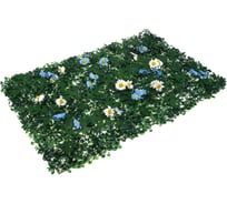 Изгородь искусственная Inbloom Полевые цветы белые/синие, 60x40 см, PE 419-009