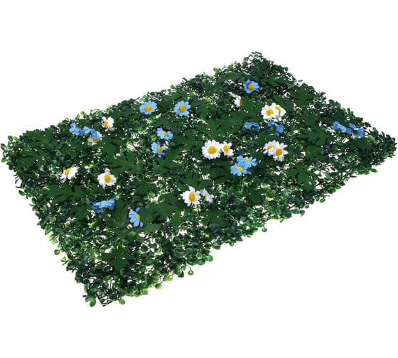 Изгородь искусственная Inbloom Полевые цветы белые/синие, 60x40 см, PE 419-009 1