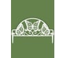 Ограждение садовое ПОЛИМЕРСАД Забор декоративный №11 Бабочка, белое, упаковка 24 шт ПС-ЗД11-бел-24