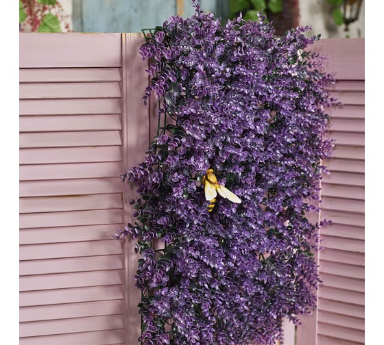 Изгородь искусственная INBLOOM Самшит фиолетовый 40×60 см PE 419-005
