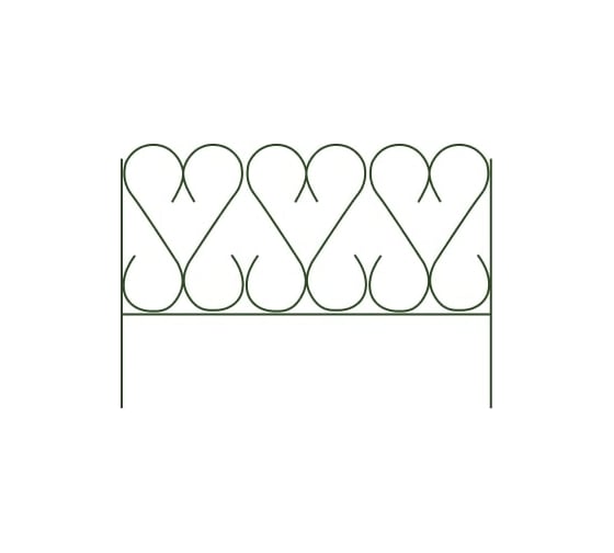 Заборчик GREEN LINE Изящный 5 секций 00-00001472