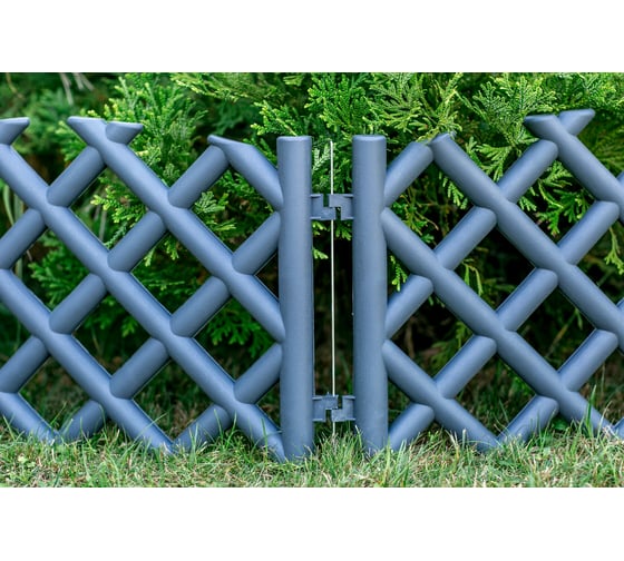 Декоративный забор GARDENPLAST BAROKKO №5 графит, 4 шт., 278х41 см 00056