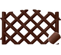 Декоративный забор GARDENPLAST BAROKKO №5 шоколад, 4 шт., 278х41 см 00055