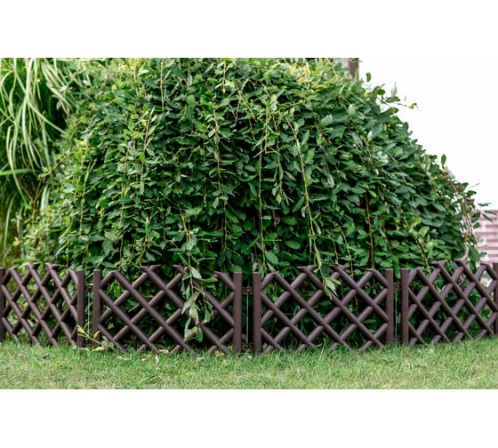 Декоративный забор GARDENPLAST BAROKKO №5 шоколад, 4 шт., 278х41 см 00055