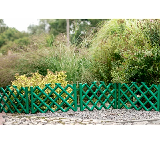 Декоративный забор GARDENPLAST BAROKKO №5 зеленый, 4 шт., 278х41 см 00053