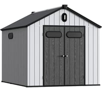 Пластиковый сарай Summit 8x10 (7,4 м²), серый/антрацит Black Fox DBBPA0810H239/1