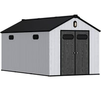 Сарай пластиковый TOOMAX Black Fox Summit 8x16 (11.5 м2) серый/антрацит DBBPA0816H239/1