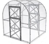 Каркас теплицы ВОЛЯ Дачная Двушка Люкс 4м с декоративной окантовкой 746