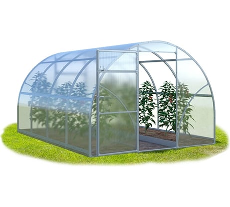 Каркас теплицы с декоративной окантовкой ВОЛЯ Сигма 2021 3х4х2.1 м, шаг 1 м, без укрывного материала 7