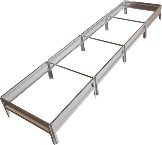 Грядка оцинкованная ООО "МЗТ" ОЛИМП 4,0х0,8м, высота 20см GC2000804000 1