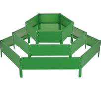 Оцинкованная клумба Greengo 3 яруса, 60-100-140 см, высота 45 см, зелёная 2470647