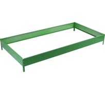 Оцинкованная грядка Greengo 195x100x15 см, ярко-зелёная 2470651