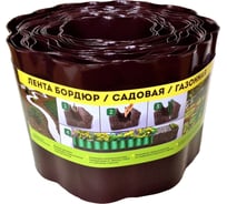 Бордюрная лента Дом Мастеров Волна 30 см х 9 м, коричневая ДоМ-2-19