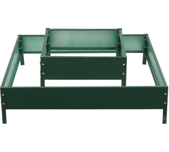 Двухъярусная клумба Greengo Квадро 50x50 см, 100x100 см, 30 см, зеленый мох 5498357 1