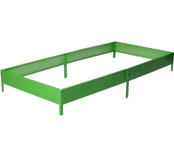 Оцинкованная грядка Greengo Компакт-1 200x100x15 см, ярко-зелёная 5498354