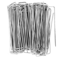 Садовые скобы для укрывного материала ГеоПластБорд П-образные 100 штук металл CK30.150.100