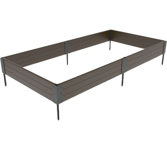 Садовая клумба/грядка пластиковая Gidrolica Plant L2070 коричневая 7100-GS