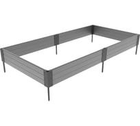 Грядка пластиковая Gidrolica Plant 207х74х16 см, серая, 7400