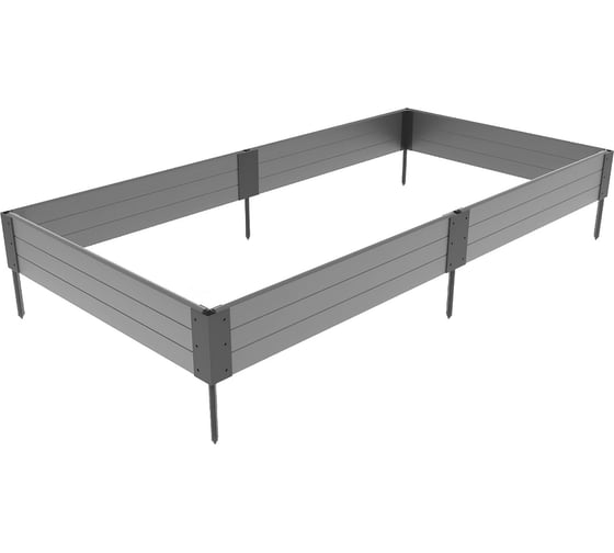 Грядка пластиковая Gidrolica Plant 207х74х16 см, серая, 7400