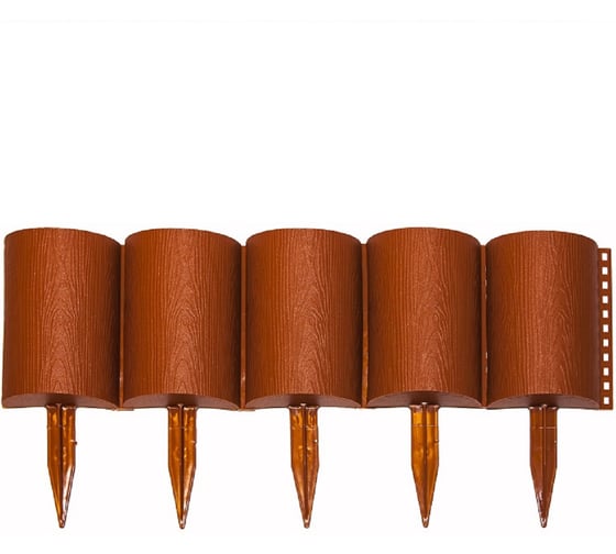 Ограждение садовое РАЗДОЛЬЕ Брёвнышки, терракот RZ3.100.103