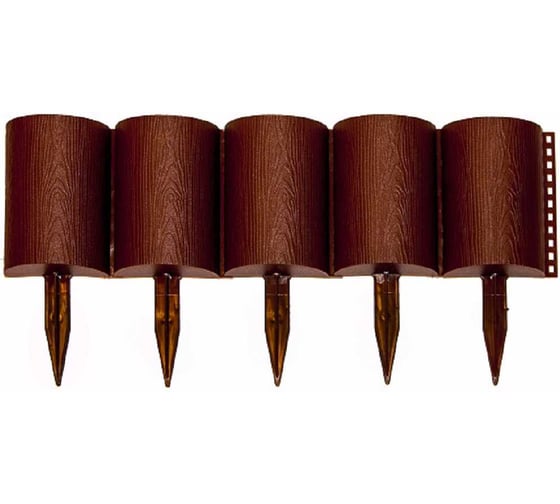 Ограждение садовое РАЗДОЛЬЕ Брёвнышки, коричневое RZ3.100.102