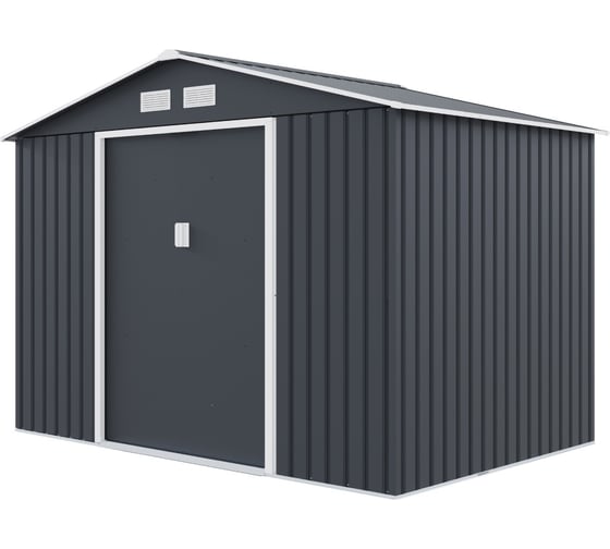 Сарай Storage-04-3 темно-серый с белым 277х195х203 см Wotex 2771953