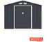 Сарай Storage-05-3 темно-серый с белым 277х259х203 см Wotex 2772593 3