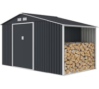 Сарай Storage-08-3 темно-серый с белым 342х195х203 см Wotex 3421953