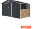 Сарай Storage-08-3 темно-серый с белым 342х195х203 см Wotex 3421953 2