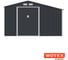 Сарай Storage-08-3 темно-серый с белым 342х195х203 см Wotex 3421953 3