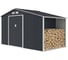 Сарай Storage-08-3 темно-серый с белым 342х195х203 см Wotex 3421953 1
