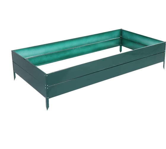 Оцинкованная грядка Greengo 195x100x34 см, зелёный мох 1822871 1