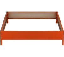 Оцинкованная клумба Greengo Квадро 100x100x15 см, оранжевая 3185452