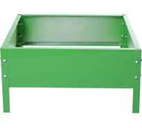 Оцинкованная клумба Greengo Квадро 50x50x15 см, ярко-зелёная 3185447