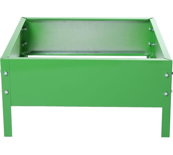 Оцинкованная клумба Greengo Квадро 50x50x15 см, ярко-зелёная 3185447